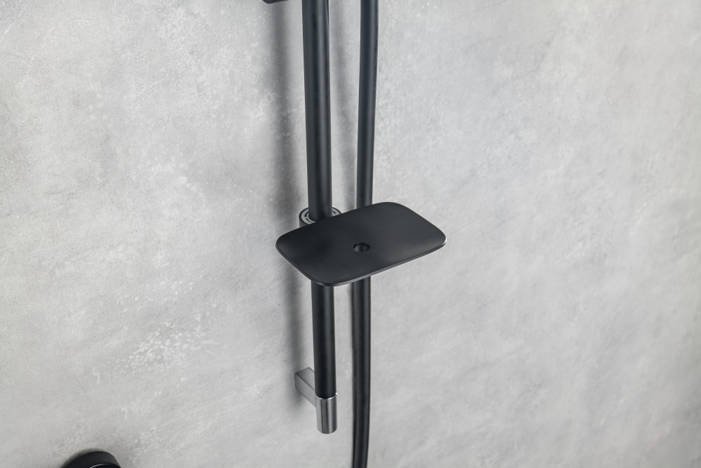 Смеситель для ванны термостатический Aquanet Vega матовый черный AQ1043MB