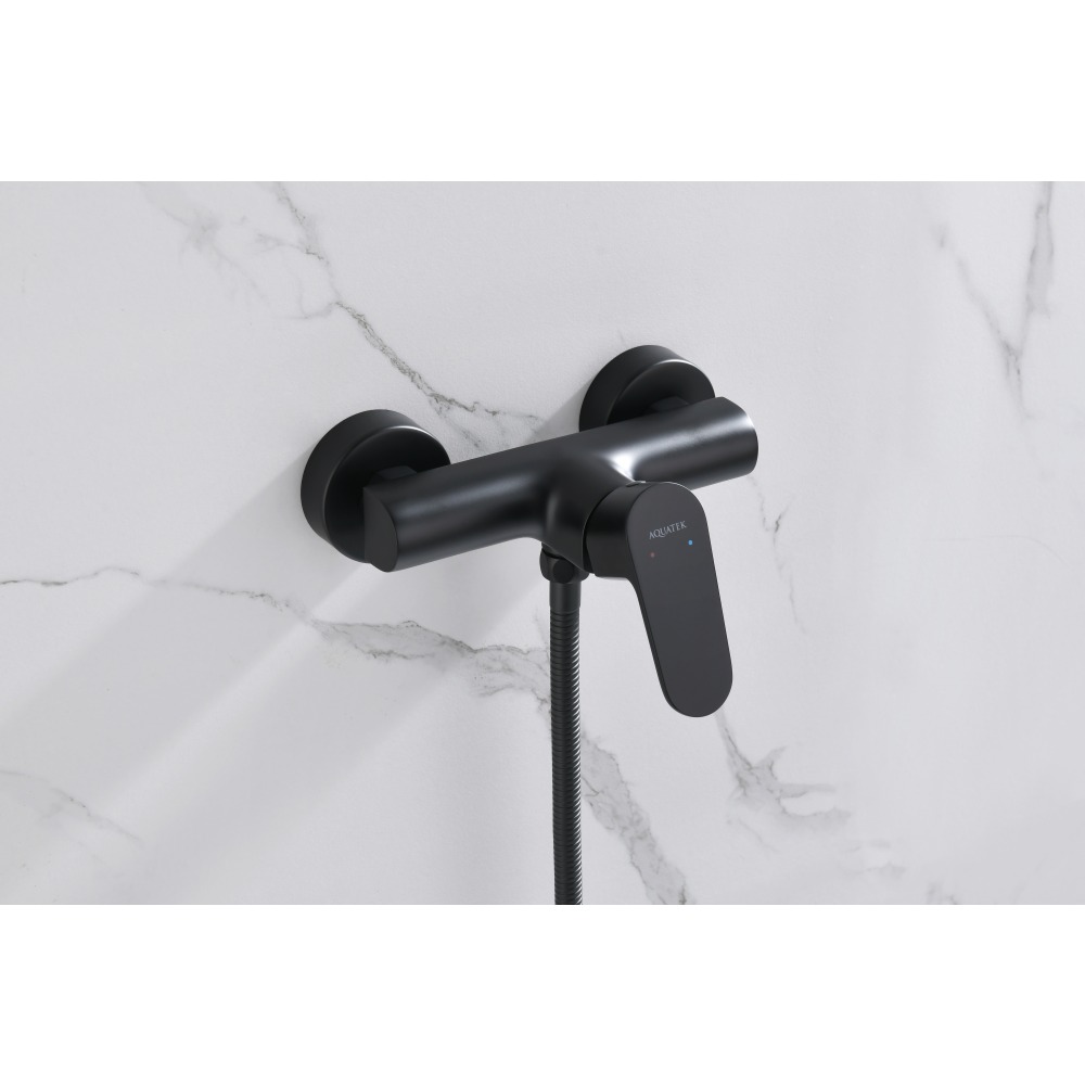 Смеситель для душа Aquanet Oberon матовый черный AQ1260MB