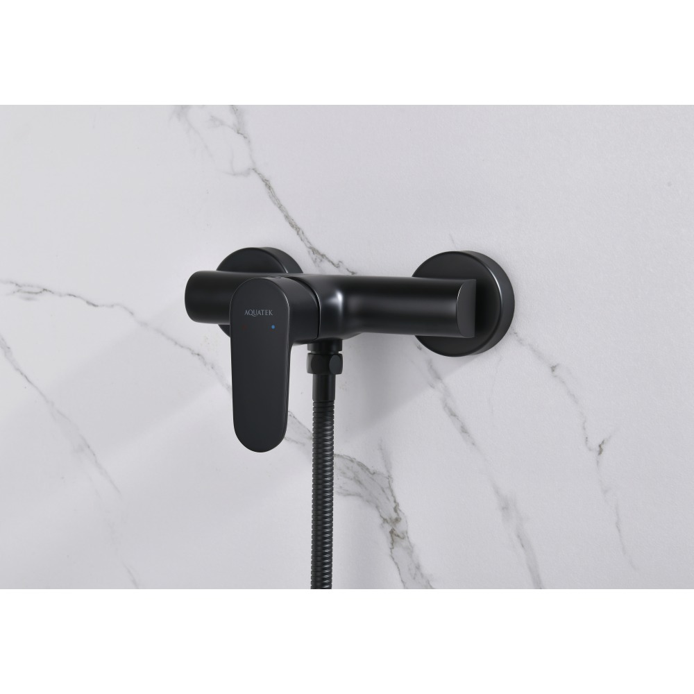 Смеситель для душа Aquanet Oberon матовый черный AQ1260MB