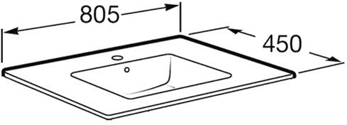 Раковина мебельная Roca Victoria-N 800х460х160 мм 32799C000