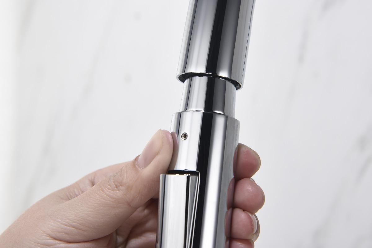 Смеситель для кухни Aquanet Европа с вытяжным изливом 2 jet хром AQ1384CR