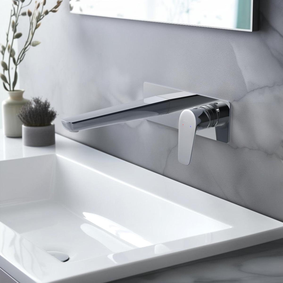 Смеситель для раковины AQUATEK БЕТТА настенный скрытого монтажа хром AQ1113CR