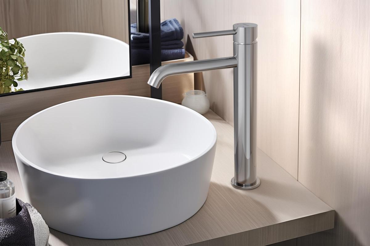 Смеситель для раковины высокий Aquanet Europa 215 мм без донного клапана хром AQ1304CR