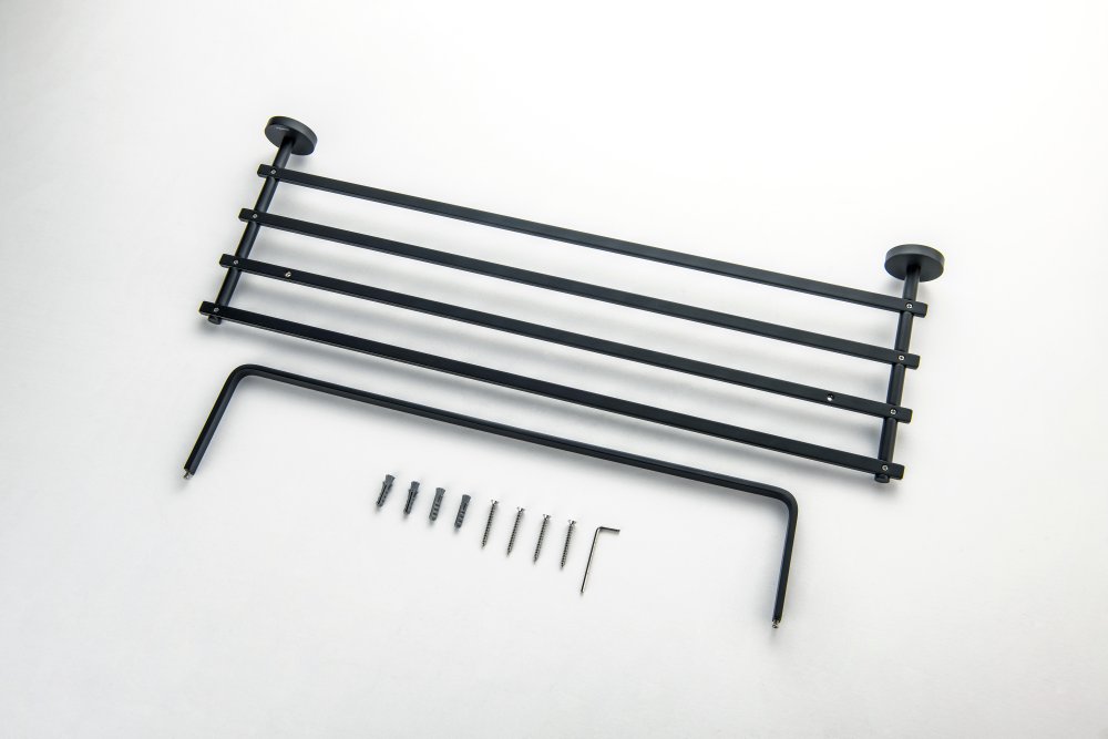 Полка для полотенец Aquanet БЕТТА матовый черный AQ4615MB