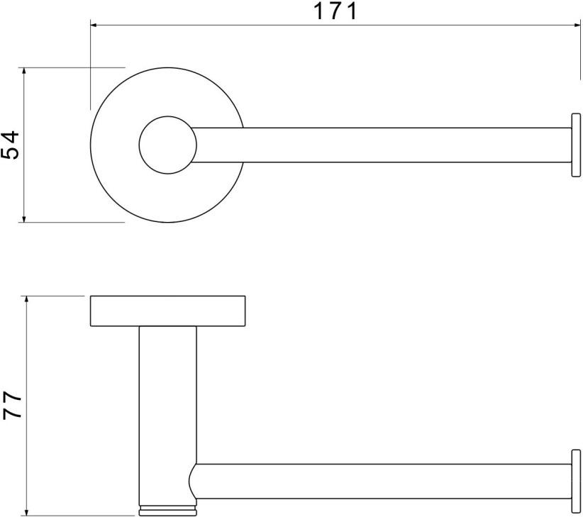 Бумагодержатель Aquanet Европа хром AQ4108CR