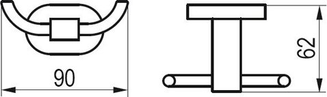 Крючок двойной RAVAK Chrome CR 100.00 X07P186