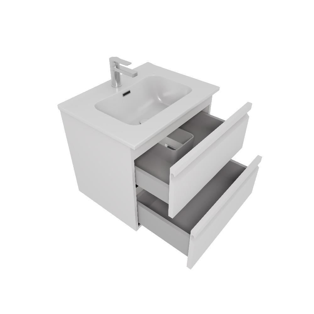 Комплект мебели для ванной AQUATON ВЕГА 60 с раковиной AQ0460-00 белый матовый AQ77060-MW