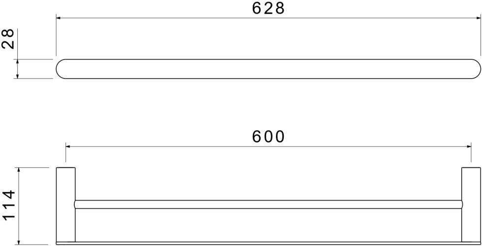 Полотенцедержатель двойной Aquatek Лира 600 мм AQ4430CR