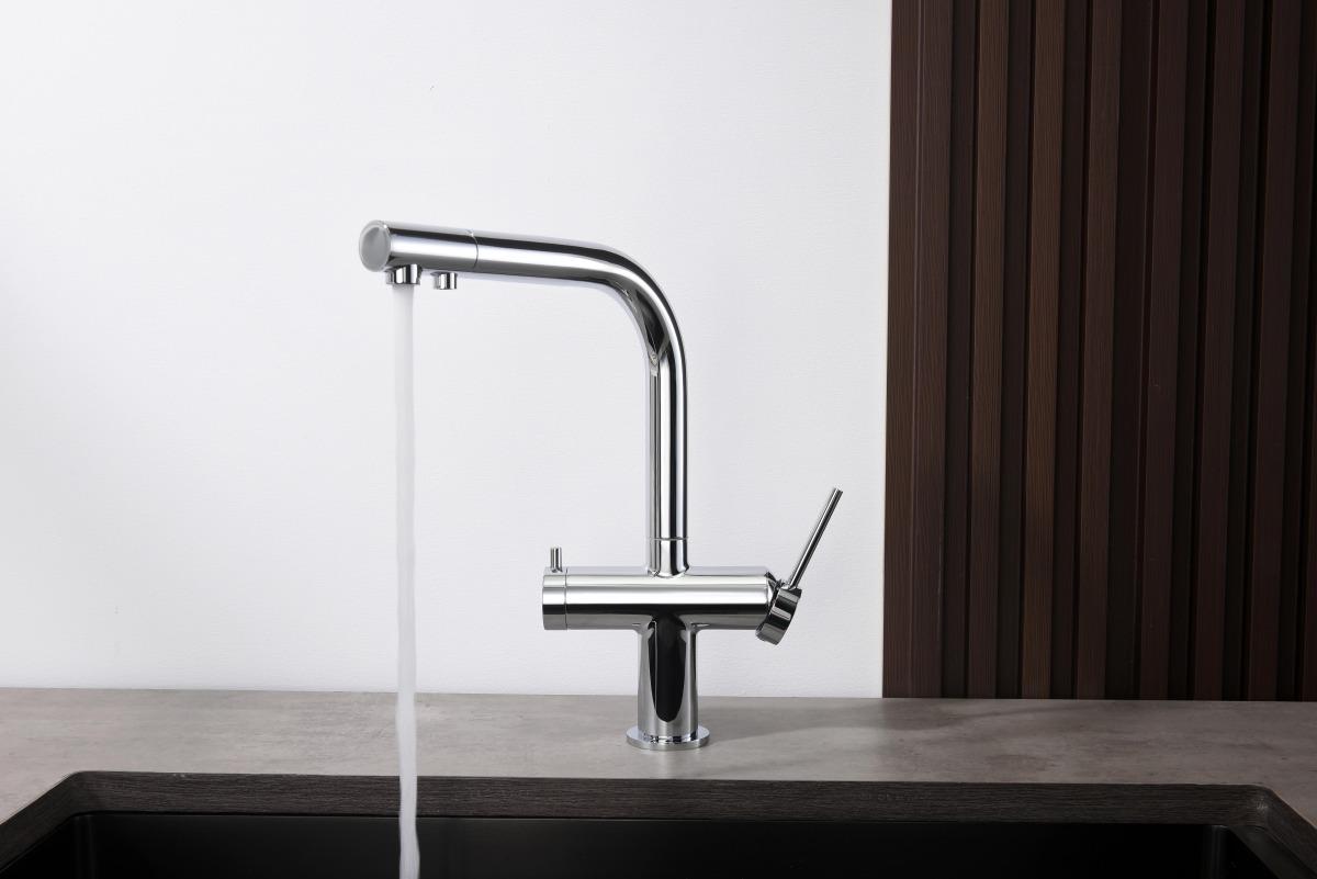 Смеситель для кухни Aquanet Европа под фильтр хром AQ1385CR