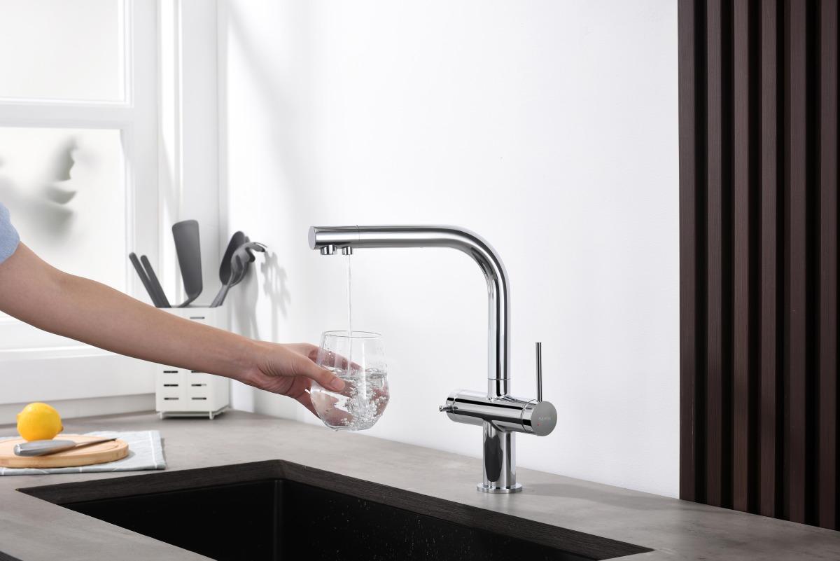 Смеситель для кухни Aquanet Европа под фильтр хром AQ1385CR