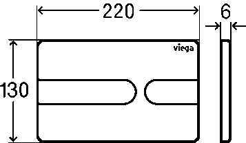 Панель смыва Viega Visign for style 23 пластик хром матовый модель 8613.1 773069