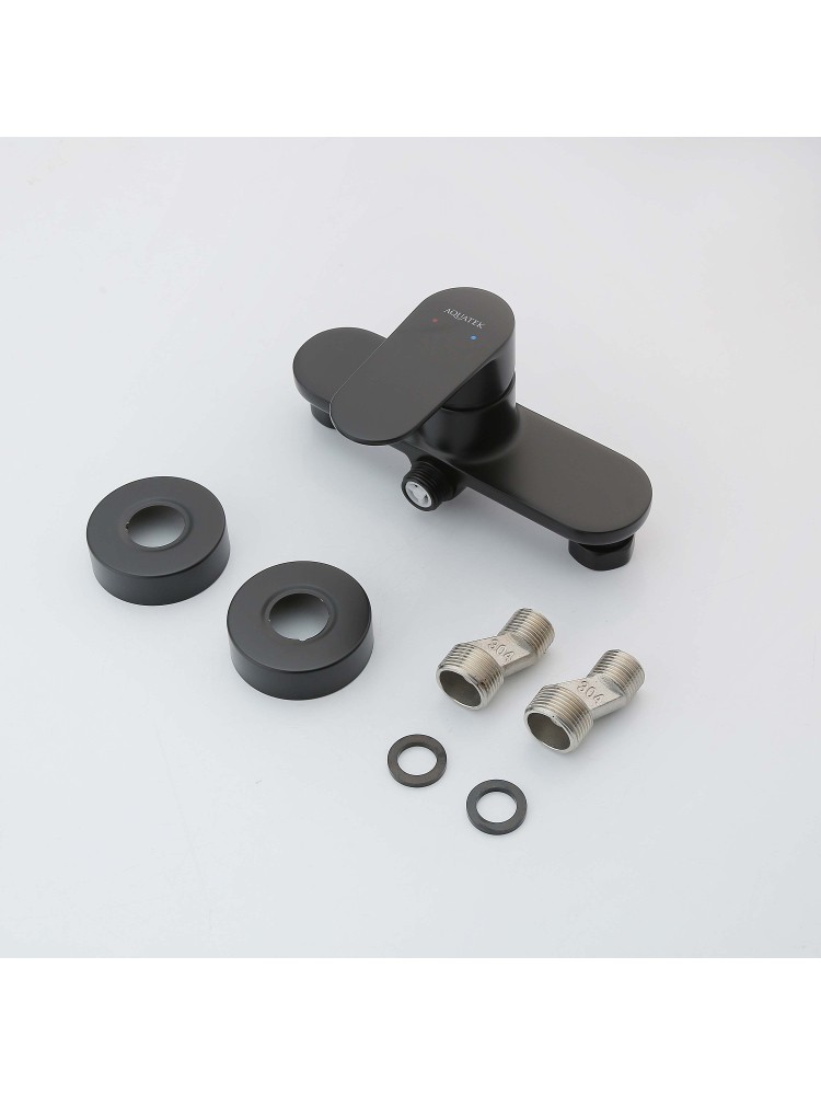 Смеситель для душа Aquanet Ника матовый черный AQ1860MB