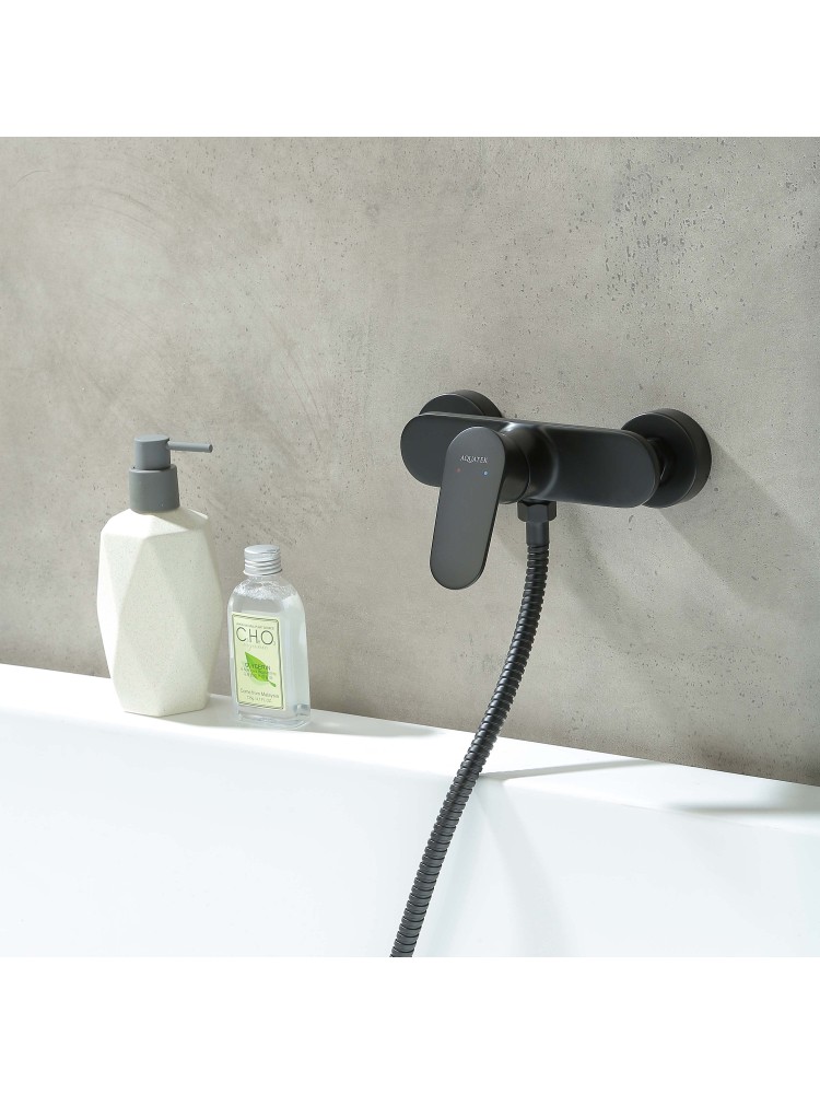 Смеситель для душа Aquanet Ника матовый черный AQ1860MB
