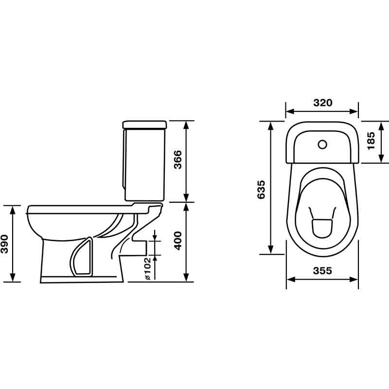 Унитаз-компакт Santeri Ирида Стандарт белый горизонтальный выпуск 40301110602