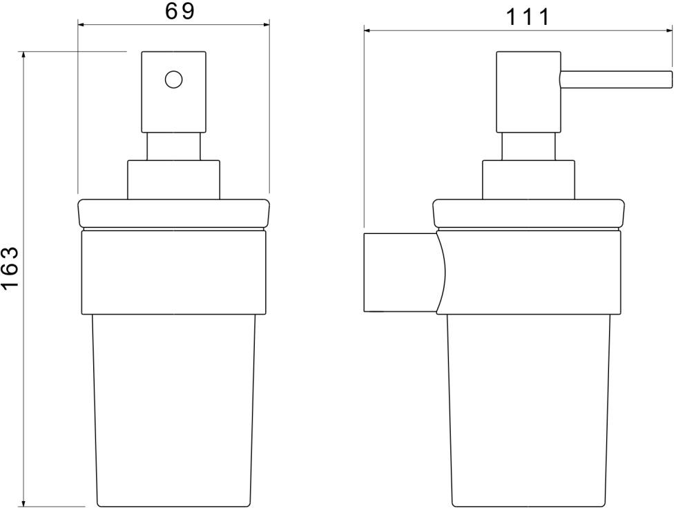 Дозатор для жидкого мыла Aquatek Лира матовый черный AQ4405MB