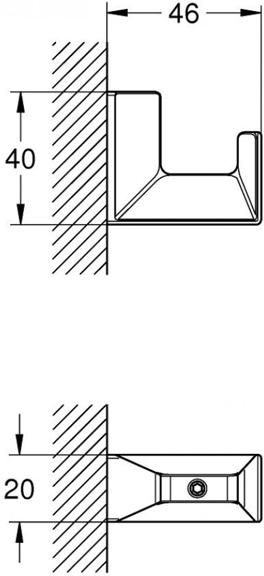 Крючок для банного халата GROHE Selection Cube хром 40782000