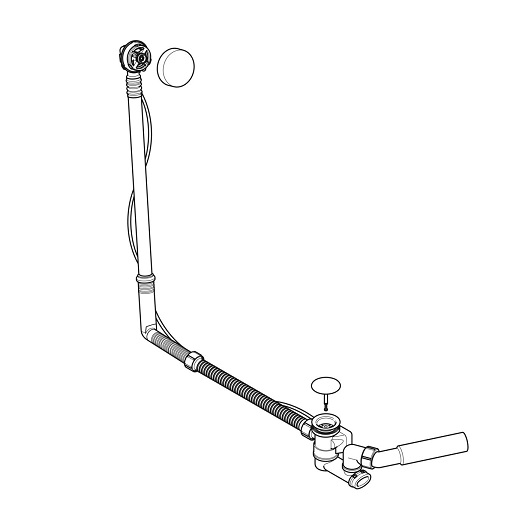 Слив-перелив Geberit d52 длина 73 см с декоративным комплектом глянцевый хром 150.525.21.6