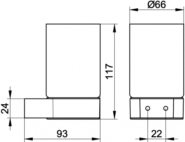 Держатель стакана KEUCO PLAN с хрустальным стаканом черный матовый 14950379000