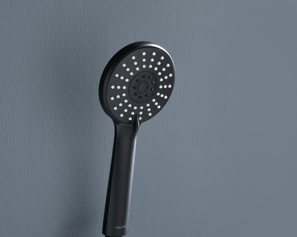 Ручной душ Aquanet Бетта 100 3jet матовый черный AQ2009MB