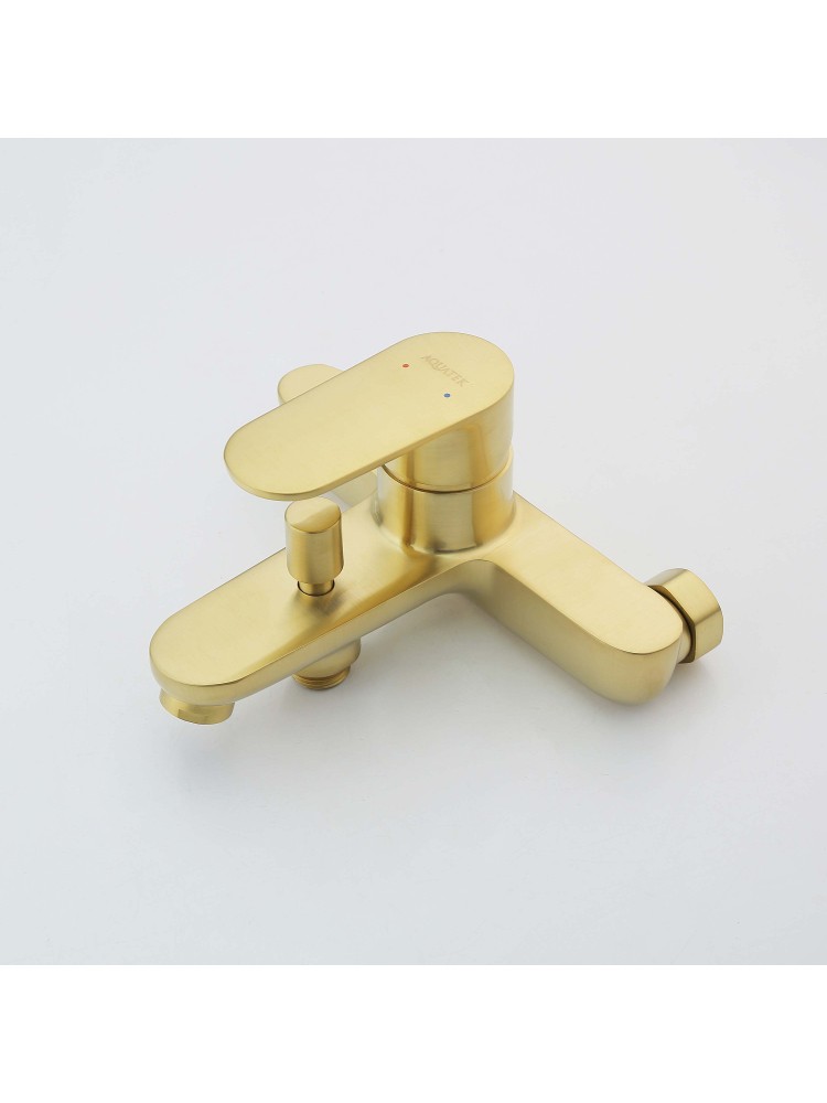 Смеситель для ванны Aquanet Ника шлифованное золото AQ1840BG