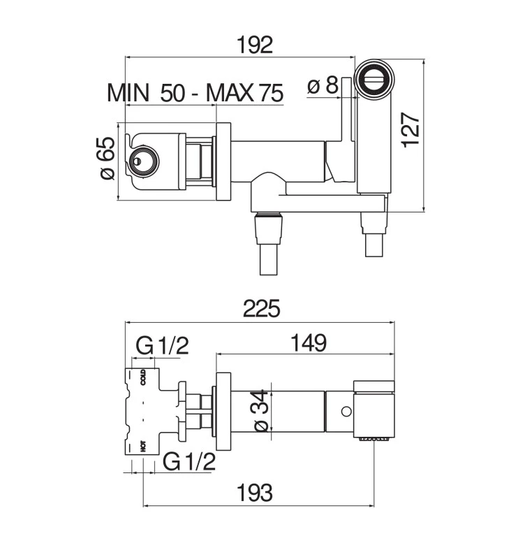 Комплект для гигиенического душа Avenue встроенный красное золото AV00600RCP