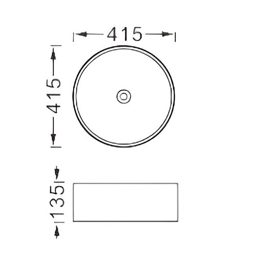 Раковина накладная Aquanet Европа 415x415x135 мм матовый черный AQ5558-MB
