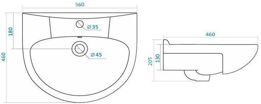 Умывальник Santek Антик 55 см 1.WH11.0.186