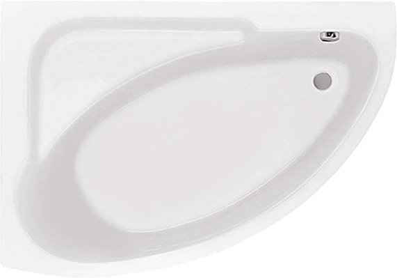 Ванна акриловая асимметричная Triton Гоа 150х100 см левосторонняя белая 1.WH11.2.033
