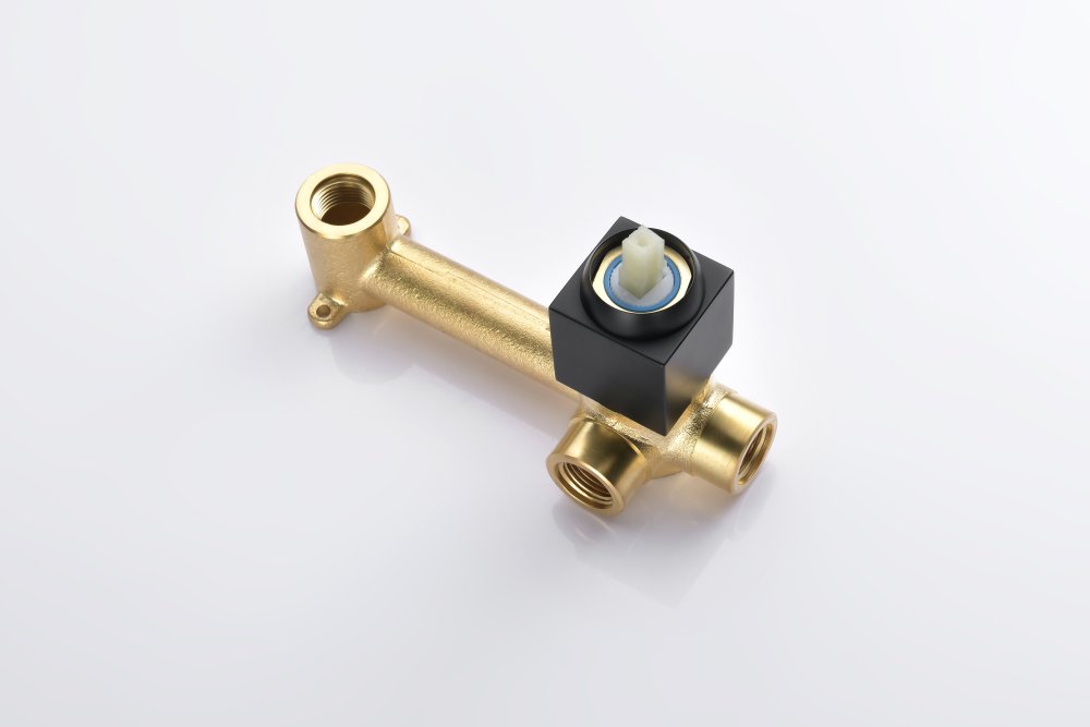 Смеситель для раковины Aquanet Либра настенный встраиваемый (внешняя и скрытая часть) матовый черный AQ1613MB