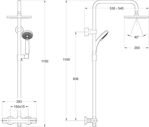 Душевая система Jacob Delafon July E5523-CP