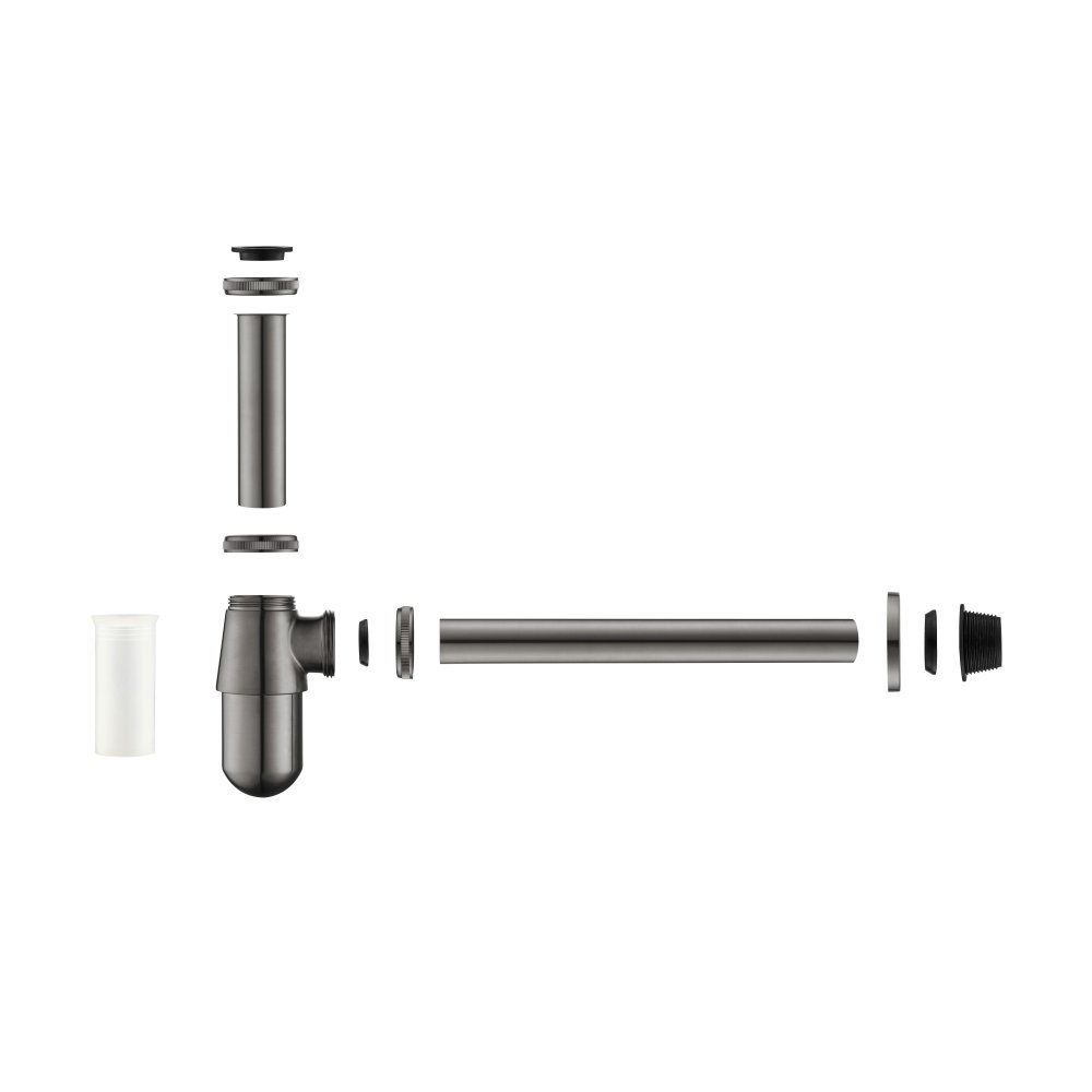 Сифон для раковины Aquatek оружейная сталь AQ6014BGM