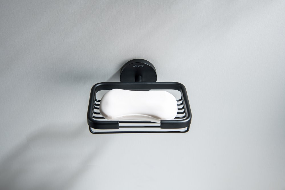 Мыльница-решетка Aquanet БЕТТА матовый черный AQ4633MB