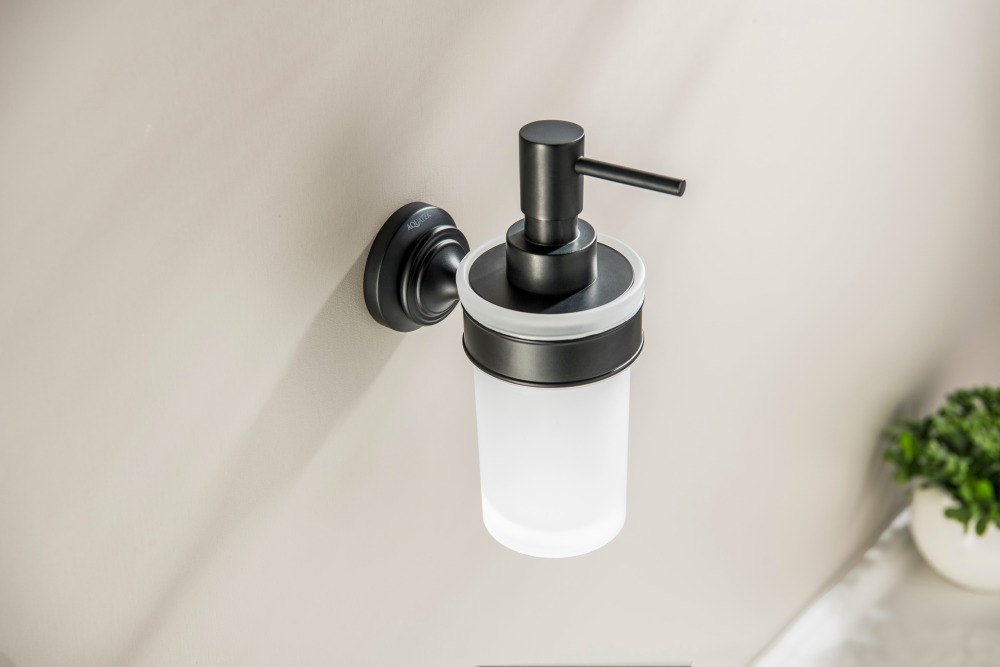 Дозатор для жидкого мыла Aquatek Классик матовый черный AQ4505MB