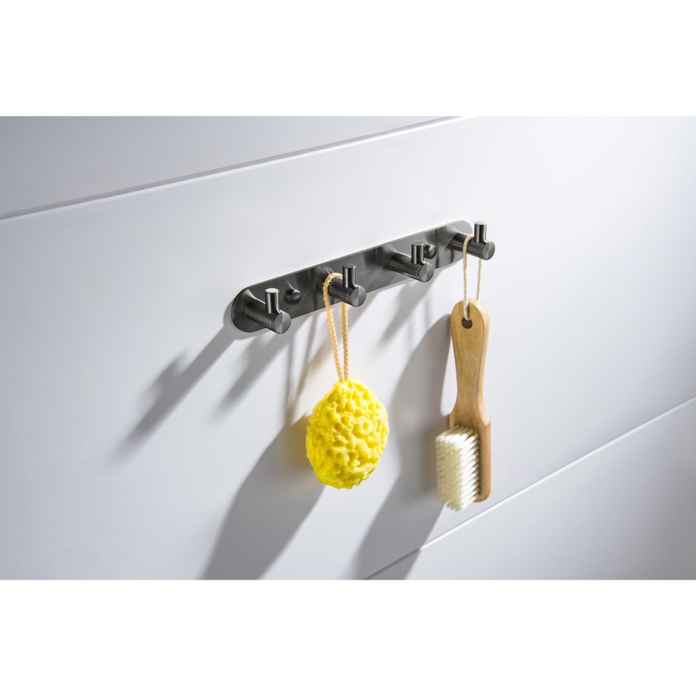 Планка с 4 крючками Aquanet Europa оружейная сталь AQ4123BGM