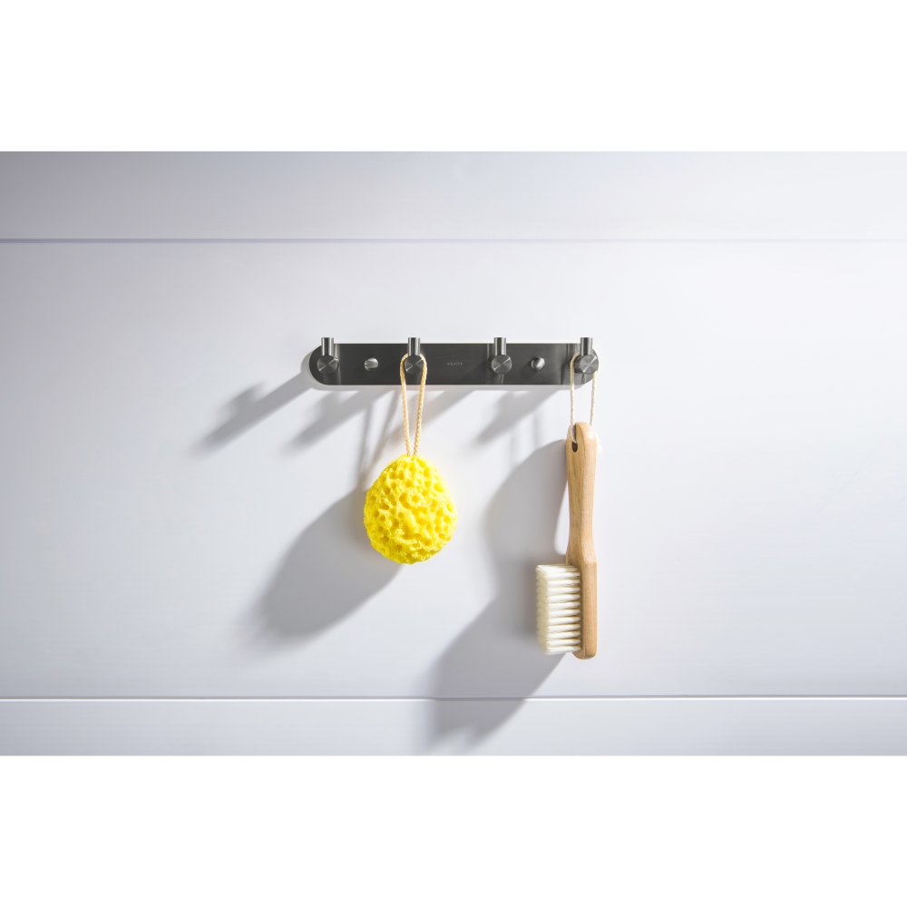 Планка с 4 крючками Aquanet Europa оружейная сталь AQ4123BGM