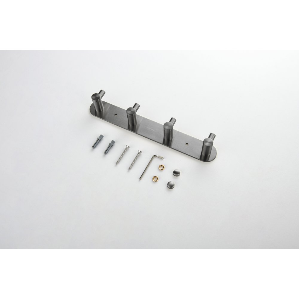 Планка с 4 крючками Aquanet Europa оружейная сталь AQ4123BGM