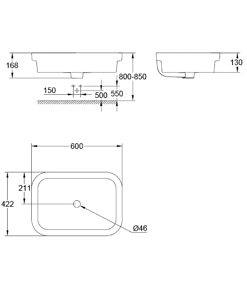 Раковина свободностоящая GROHE Eurocosmo 60 см альпин-белый 39124001