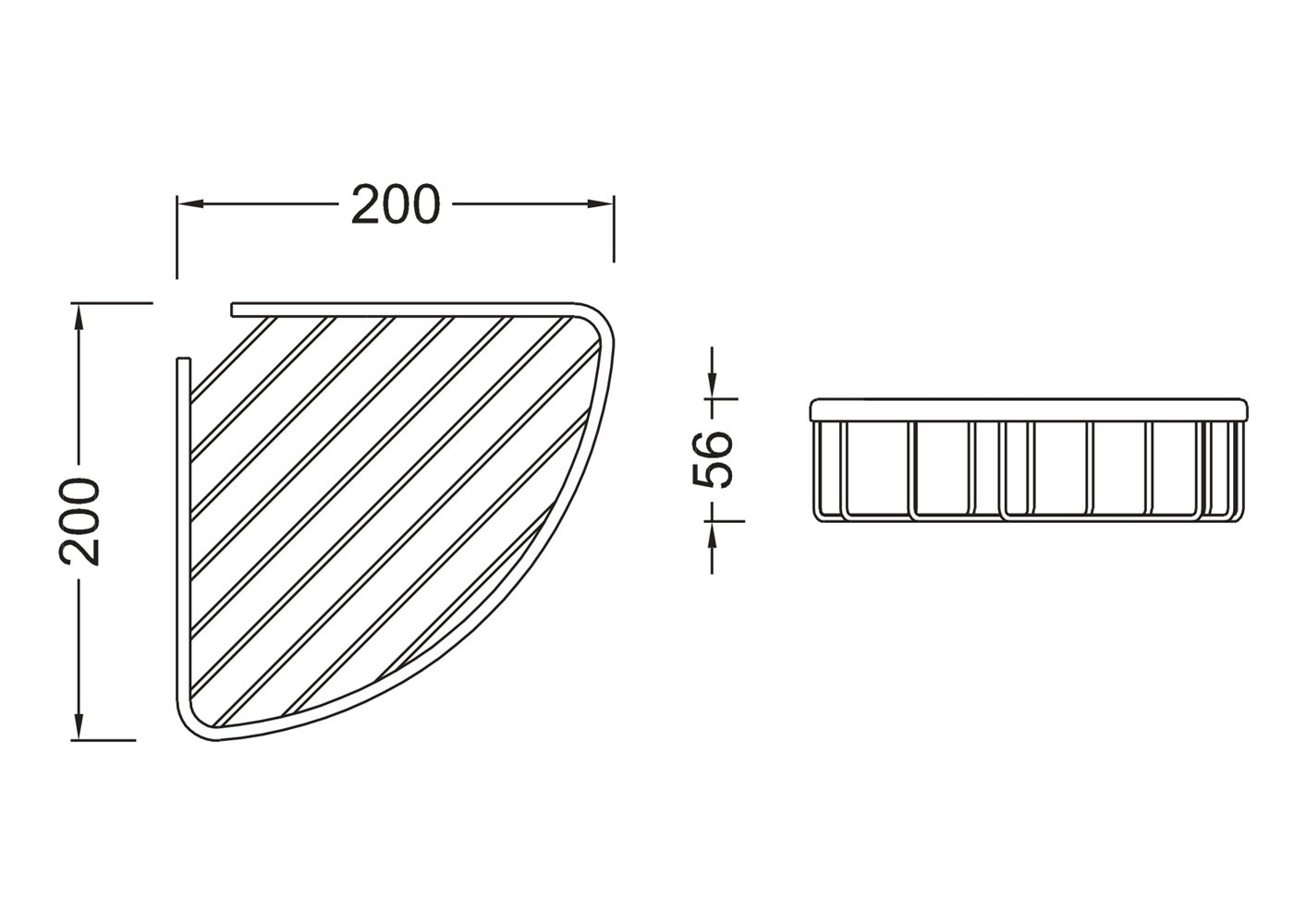 Полка угловая Aquanet шлифованное золото AQ4906BG