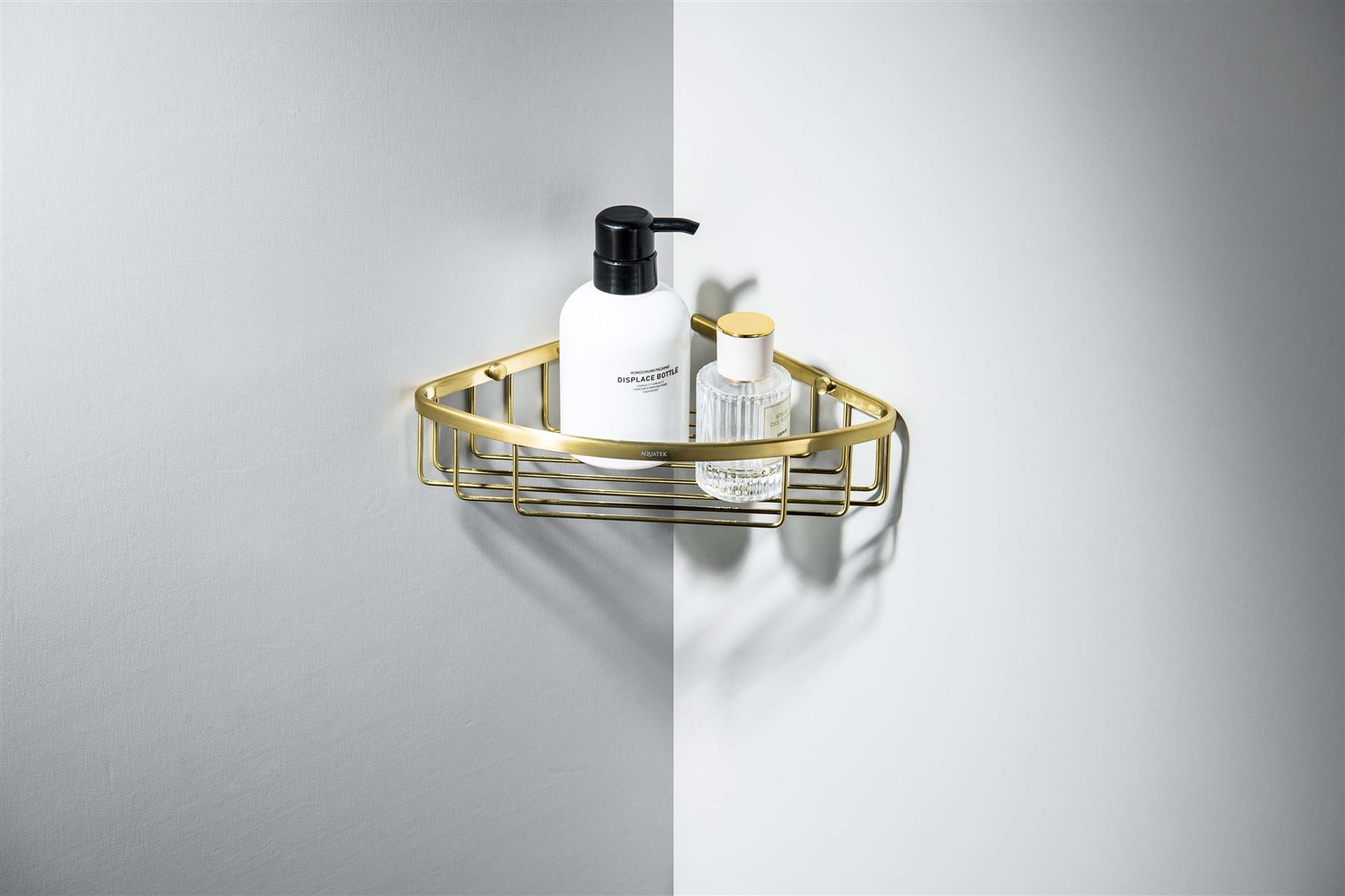 Полка угловая Aquanet шлифованное золото AQ4906BG