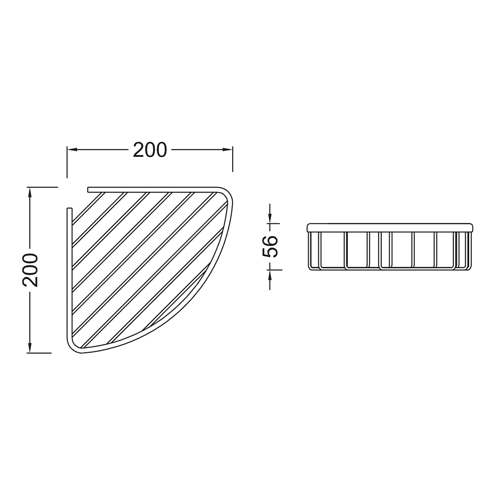 Полка угловая Aquanet шлифованное золото AQ4906BG