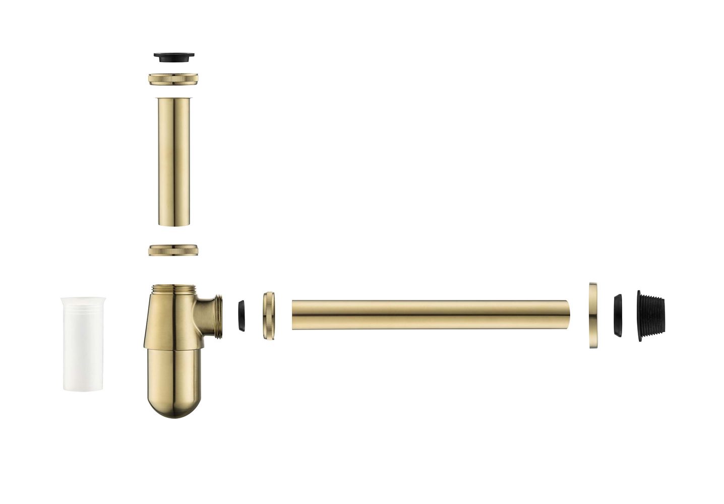 Сифон для раковины Aquatek шлифованное золото AQ6014BG