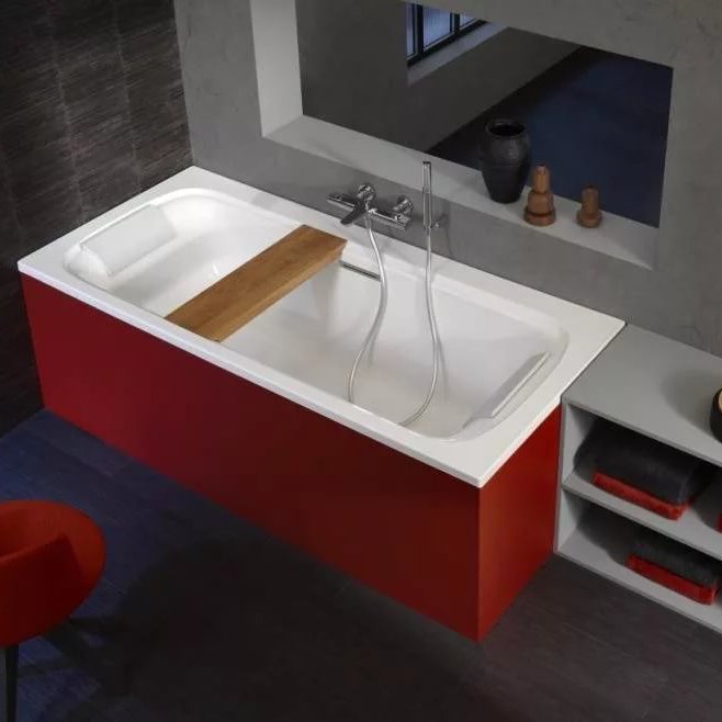 Ванна акриловая Jacob Delafon Elite 180x80 см слив в центре с ножками E6D032RU-00