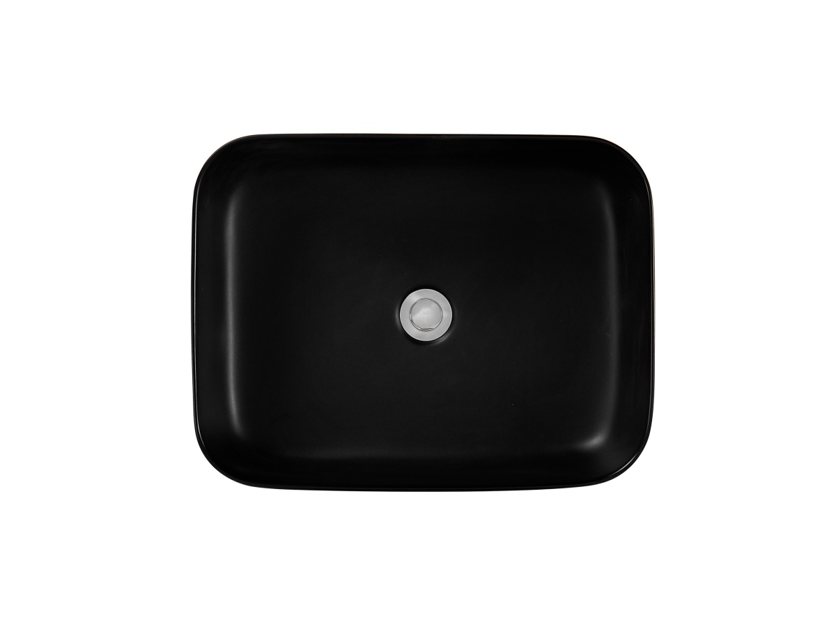 Раковина накладная Aquanet Вега 500x390x130 мм матовый черный AQ5515-MB