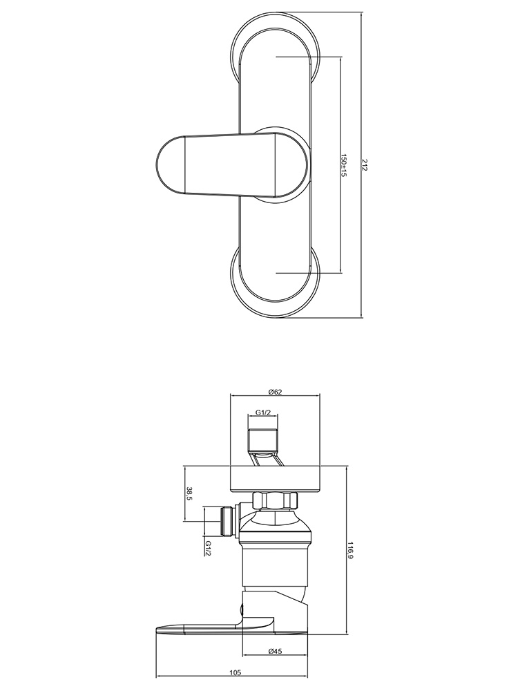 Набор смесителей 2 в 1 Aquanet Ника AQ1860MB/AQ2017MB AQ1832MB