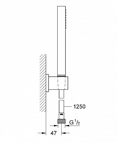 Душевой набор GROHE Euphoria Cube ручной душ держатель шланг 1250 мм хром 27702000