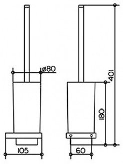 Туалетный гарнитур KEUCO EDITION 11 с хрустальной матовой колбой хром 11164019000