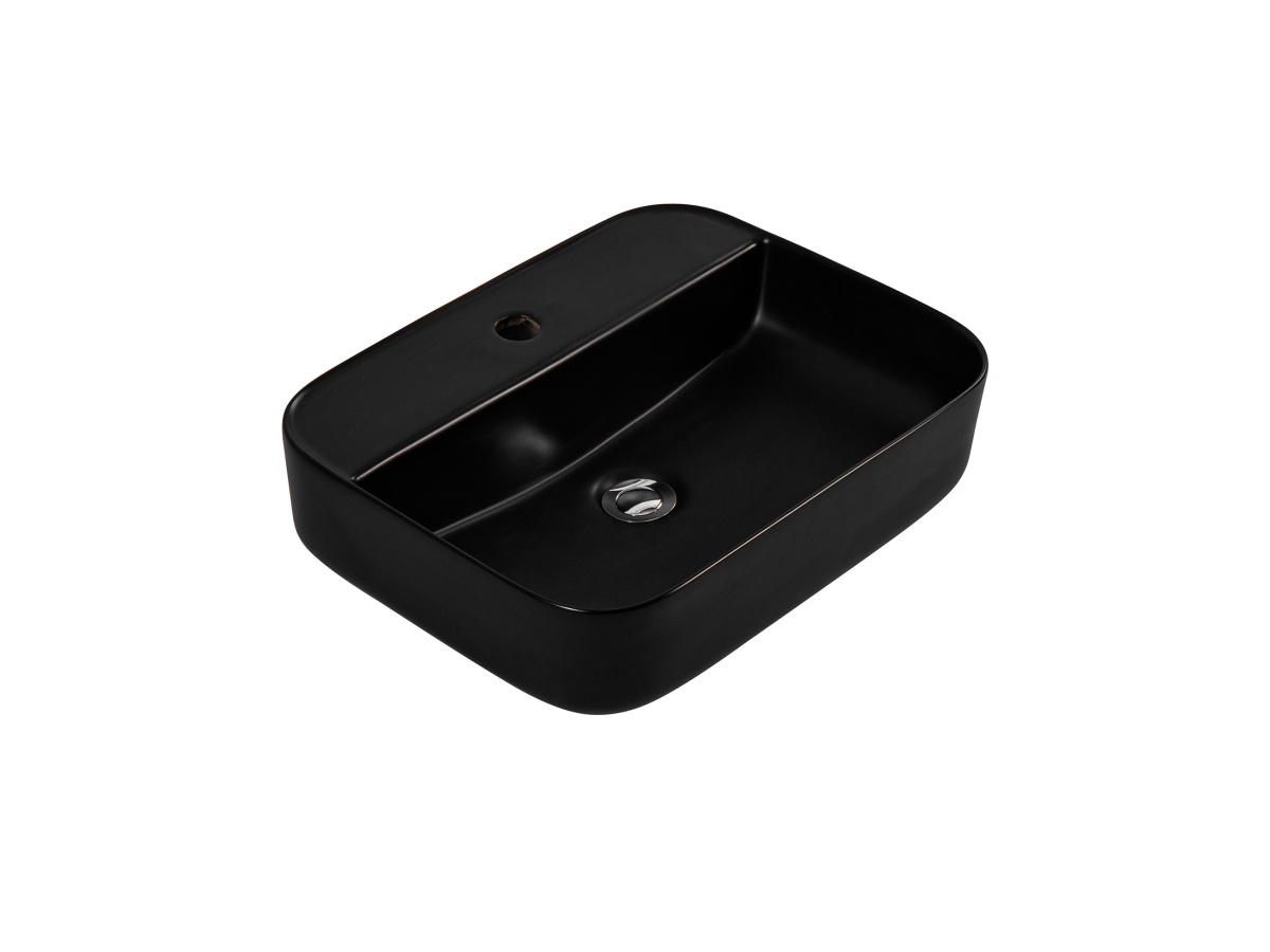 Раковина накладная AQUATON Вега 500x395x140 мм матовый черный AQ5506-MB