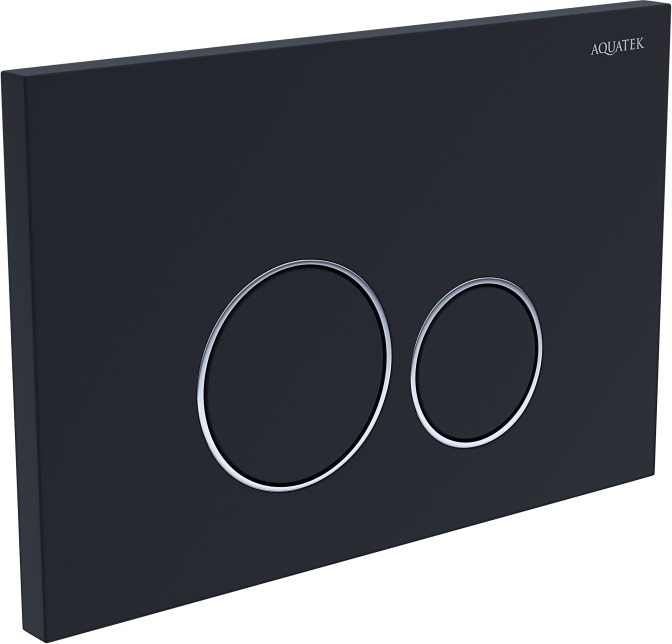 Панель смыва KDI 005D черная матовая ободок хром круглые клавиши KDI-0000020