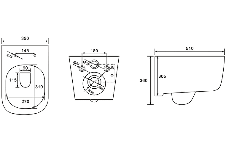 Комплект инсталляции 4 в 1 Aquatek Лугано-010 рама Standard INS-0000012 и унитаз AQ2002-00 ЛУГАНО 4в1