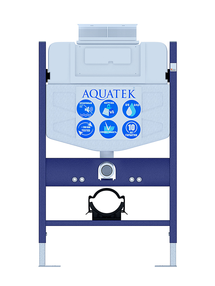 Комплект инсталляции 4 в 1 Aquatek Либра T-TDI002 рама Standard INS-0000018 и унитаз AQ1505T-00 T-TDI002